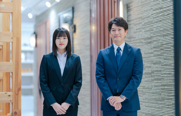 男性社員と女性社員のイメージ画像